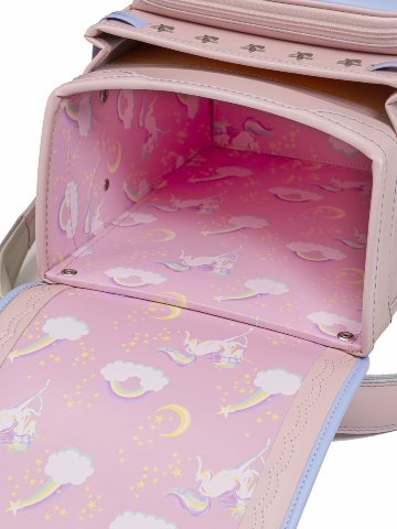 fafaランドセル2027年「クラリーノ キューブ型 POWDEW LAVENDER ✕ MINT GREEN」 【当店だけのオリジナルダブル特典付】の画像