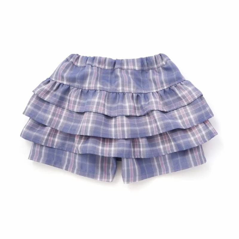 nexchic (ネクシック) 「チェック柄三段フリルスカパン」(130-150cm) の画像
