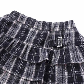 nexchic (ネクシック) 「チェック柄三段フリルスカパン」(130-150cm) の画像