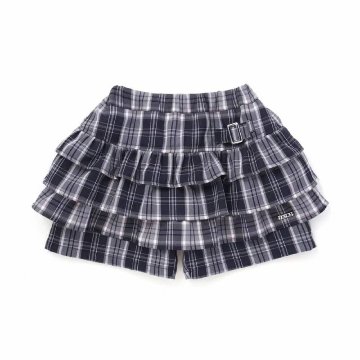 nexchic (ネクシック) 「チェック柄三段フリルスカパン」(130-150cm) の画像