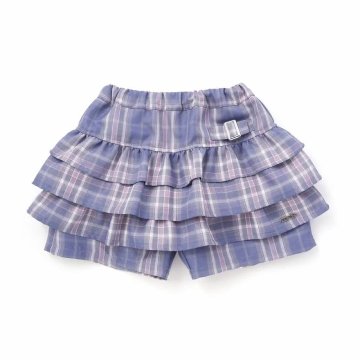 nexchic (ネクシック) 「チェック柄三段フリルスカパン」(130-150cm) の画像
