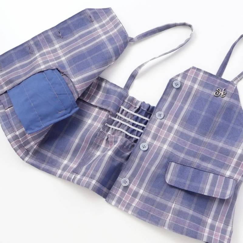 nexchic (ネクシック) 「チェック柄ビスチェ＋Tシャツセット」(110-150cm) の画像