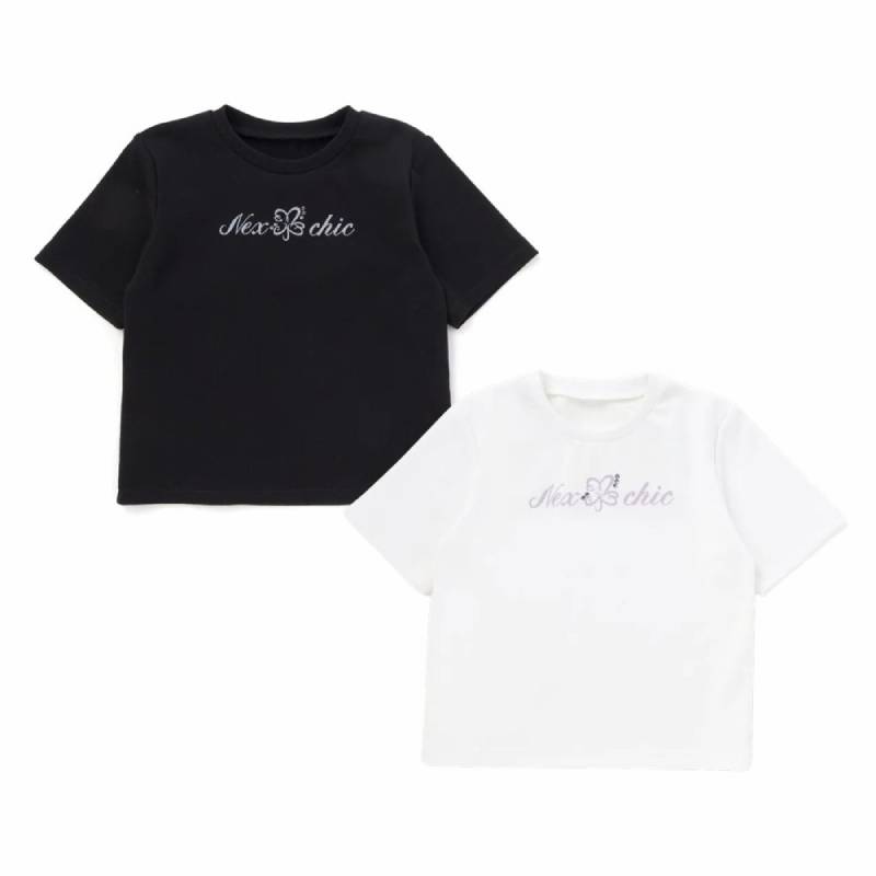 nexchic (ネクシック) 「チェック柄ビスチェ＋Tシャツセット」(110-150cm) の画像