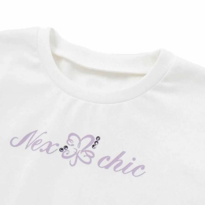 nexchic (ネクシック) 「チェック柄ビスチェ＋Tシャツセット」(110-150cm) の画像