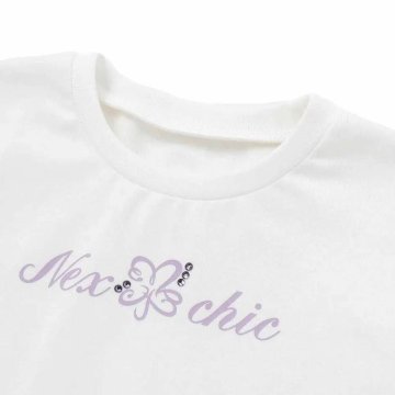 nexchic (ネクシック) 「チェック柄ビスチェ＋Tシャツセット」(110-150cm) の画像