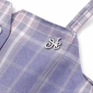 nexchic (ネクシック) 「チェック柄ビスチェ＋Tシャツセット」(110-150cm) の画像