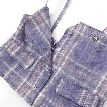 nexchic (ネクシック) 「チェック柄ビスチェ＋Tシャツセット」(110-150cm) の画像