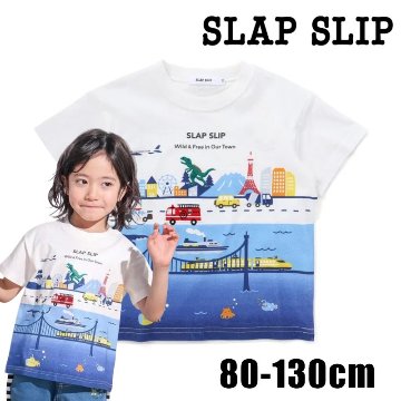 SLAPSLIP 日本の風景プリントTシャツ(80-130cm)　【メール便送料198円対応】の画像
