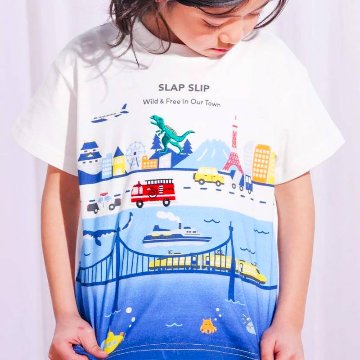 SLAPSLIP 日本の風景プリントTシャツ(80-130cm)　【メール便送料198円対応】の画像
