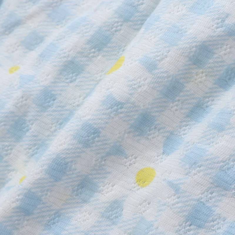 SLAP SLIP baby (スラップスリップ) 「 ギンガムチェックフラワー切り替えカバーオール」(70-80cm)  メール便対応可の画像