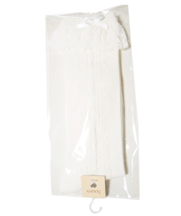 Souris (スーリー) 「レースハイソックス」 (9-21cm) 【メール便(送料198円)対応可】の画像