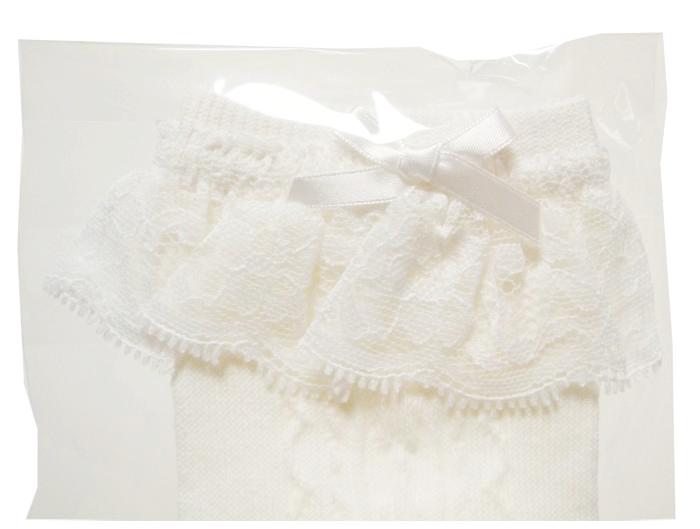 Souris (スーリー) 「レースハイソックス」 (9-21cm) 【メール便(送料198円)対応可】の画像