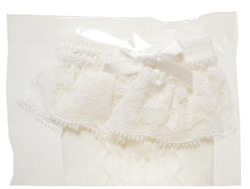 Souris (スーリー) 「レースハイソックス」 (9-21cm) 【メール便(送料198円)対応可】の画像