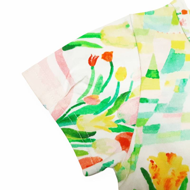 hakka kids baby「はるのオーケストラプリント裾フリルTシャツ」(80-130cm） 【メール便送料無料】の画像