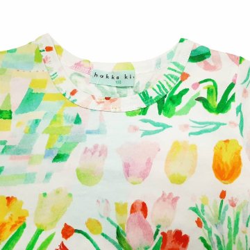 hakka kids baby「はるのオーケストラプリント裾フリルTシャツ」(80-130cm） 【メール便送料無料】の画像