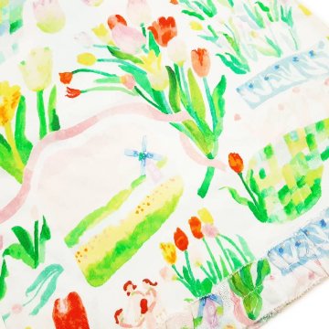 hakka kids baby「はるのオーケストラプリント裾フリルTシャツ」(80-130cm） 【メール便送料無料】の画像