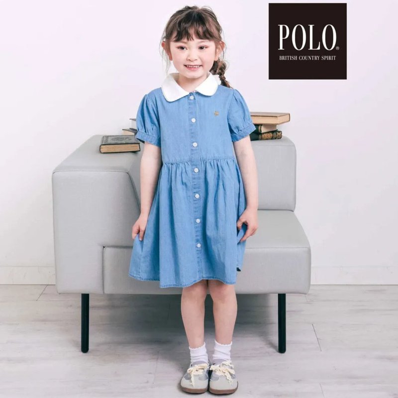 SLAP SLIP(スラップスリップ) 「【POLO BCSコラボ】半袖シャツワンピース」(80~130cm) メール便送料198円対応可の画像