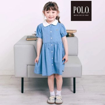 SLAP SLIP(スラップスリップ) 「【POLO BCSコラボ】半袖シャツワンピース」(80~130cm) メール便送料198円対応可の画像