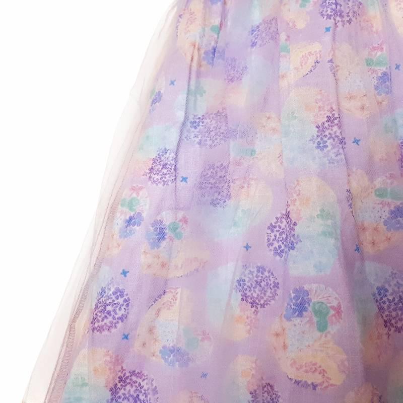 nino「ハートフラワープリントオーバーチュールワンピース」(90-130cm) の画像