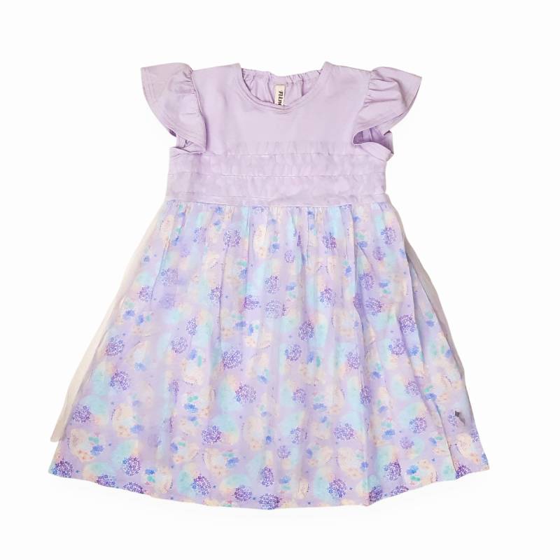 nino「ハートフラワープリントオーバーチュールワンピース」(90-130cm) の画像