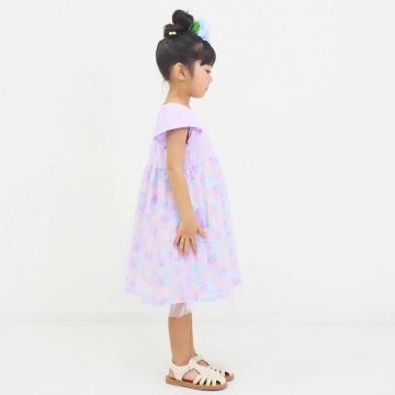 nino「ハートフラワープリントオーバーチュールワンピース」(90-130cm) の画像