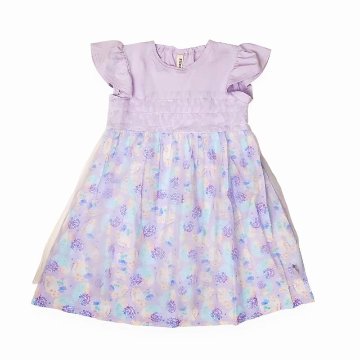 nino「ハートフラワープリントオーバーチュールワンピース」(90-130cm) の画像