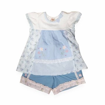 Souris(スーリー)「裾レース＆お花モチーフ付き ショートパンツ」（100-140cm） 【メール便送料無料】の画像