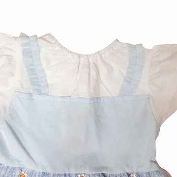 Souris(スーリー)「チェック柄フラワーチュールワンピース」（100-130cm） メール便送料無料の画像