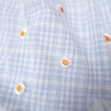 Souris(スーリー)「チェック柄フラワーチュールワンピース」（100-130cm） メール便送料無料の画像