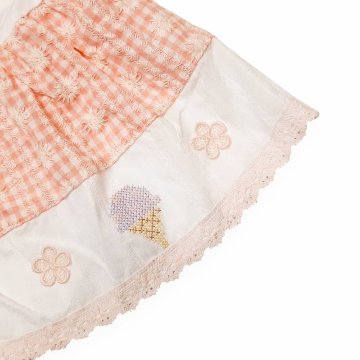 Souris (スーリー) 「ギンガムチェックアイスクリーム刺繍 ミルキー