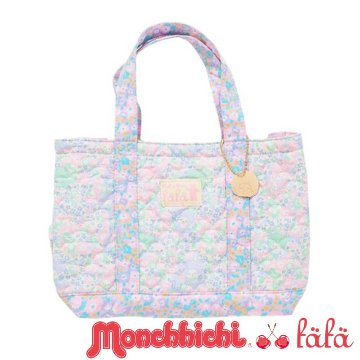 fafa「【モンチッチコラボ】LUNE キルティング 仕切り付きスクエア トートバッグ」（F）メール便送料無料の画像