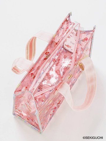  fafa「【モンチッチコラボ】BETTY JANEクリアPVC＋スパンコールトートバッグ型プールバッグ」（F）の画像