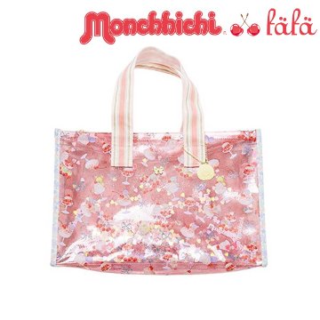  fafa「【モンチッチコラボ】BETTY JANEクリアPVC＋スパンコールトートバッグ型プールバッグ」（F）の画像