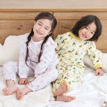 SLAP SLIP 「スララク 腹巻き一体型 みんな快眠！みんみんパジャマ 上下セット」 (80~130cm) メール便対応可の画像