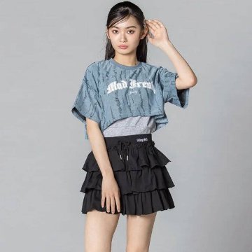ZIDDY「三段フリルスカパン」 (140-160cm)  メール便送料198円対応可の画像