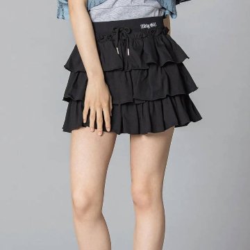 ZIDDY「三段フリルスカパン」 (140-160cm)  メール便送料198円対応可の画像