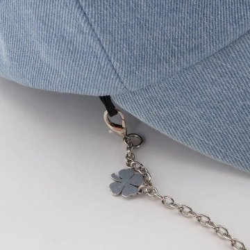 ZIDDY「チェーン付きデニムキャップ」ワンサイズの画像