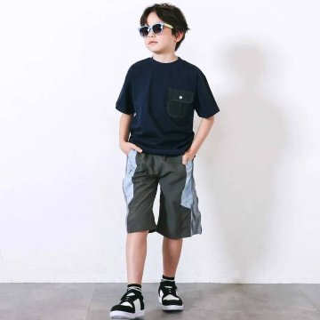 nexchic (ネクシック) 「デニムポケット付きTシャツ」(130-150cm)　メール便送料198円対応の画像