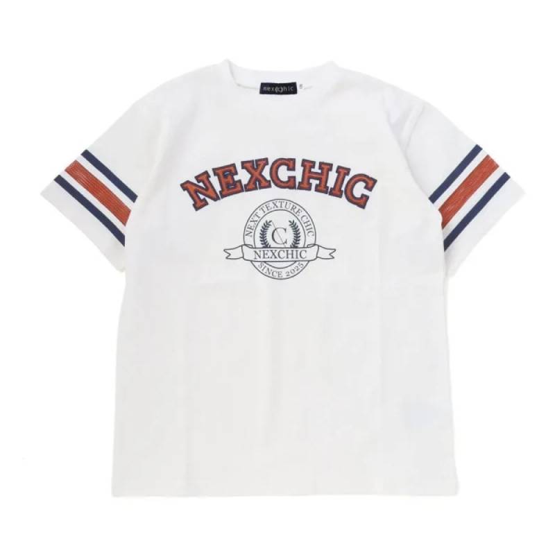 nexchic (ネクシック) 「パッチロゴ付きメッシュ袖Tシャツ」(130-150cm)　メール便送料198円対応の画像