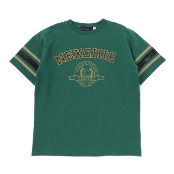 nexchic (ネクシック) 「パッチロゴ付きメッシュ袖Tシャツ」(130-150cm)　メール便送料198円対応の画像