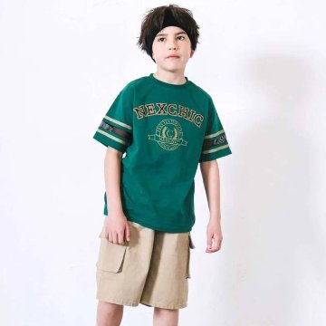 nexchic (ネクシック) 「パッチロゴ付きメッシュ袖Tシャツ」(130-150cm)　メール便送料198円対応の画像