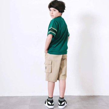 nexchic (ネクシック) 「パッチロゴ付きメッシュ袖Tシャツ」(130-150cm)　メール便送料198円対応の画像