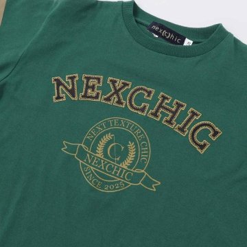 nexchic (ネクシック) 「パッチロゴ付きメッシュ袖Tシャツ」(130-150cm)　メール便送料198円対応の画像