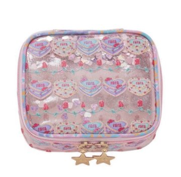 fafa「ピンクケーキ柄 スクエアポーチ」 の画像