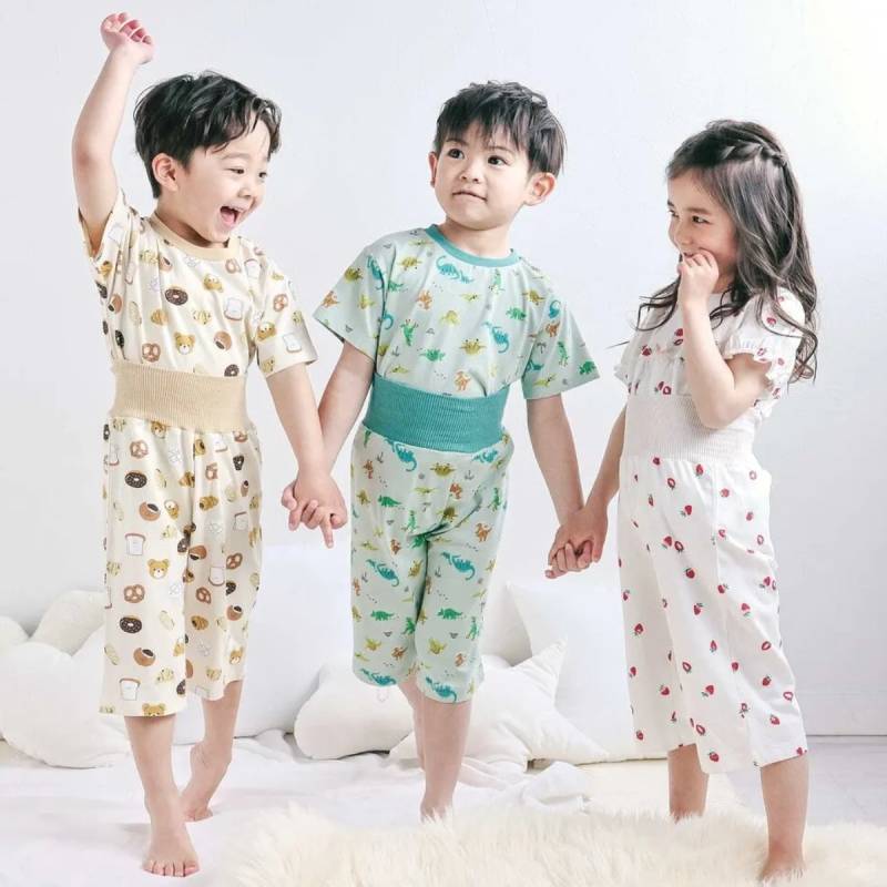 SLAP SLIP 「スララク 腹巻き一体型 みんな快眠！みんみんパジャマ 半袖」 (80~130cm) メール便対応可の画像