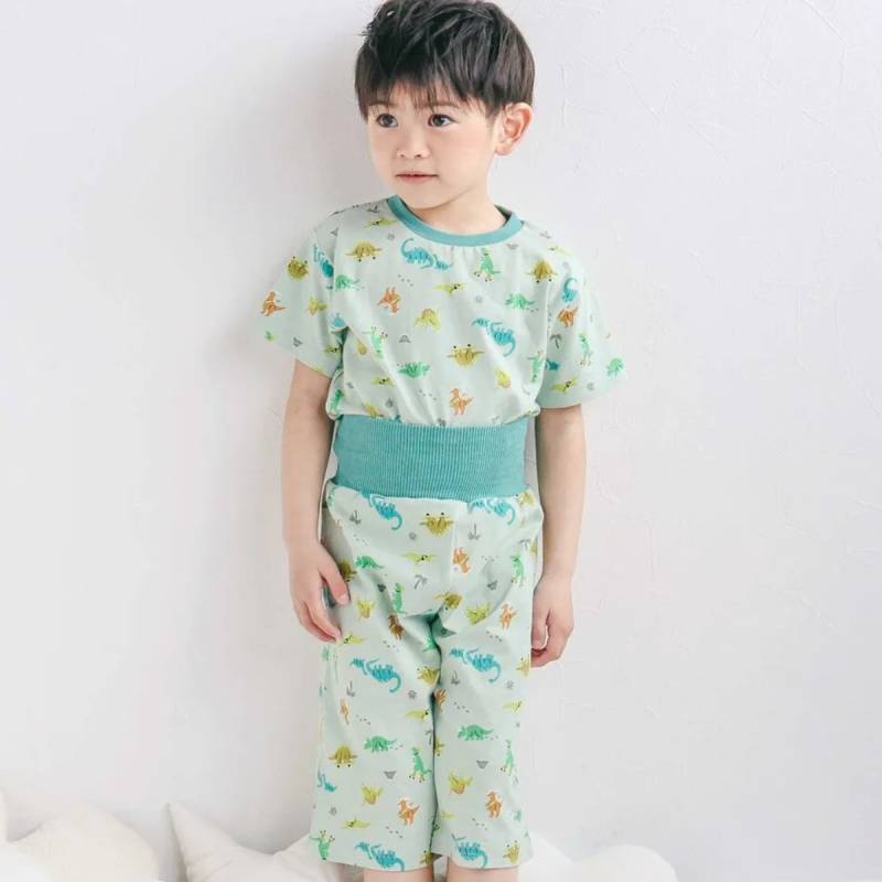 SLAP SLIP 「スララク 腹巻き一体型 みんな快眠！みんみんパジャマ 半袖」 (80~130cm) メール便対応可の画像