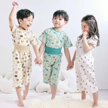 SLAP SLIP 「スララク 腹巻き一体型 みんな快眠！みんみんパジャマ 半袖」 (80~130cm) メール便対応可の画像