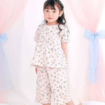 SLAP SLIP 「スララク 腹巻き一体型 みんな快眠！みんみんパジャマ 半袖」 (80~130cm) メール便対応可の画像
