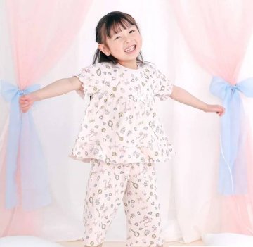 SLAP SLIP 「スララク 腹巻き一体型 みんな快眠！みんみんパジャマ 半袖」 (80~130cm) メール便対応可の画像