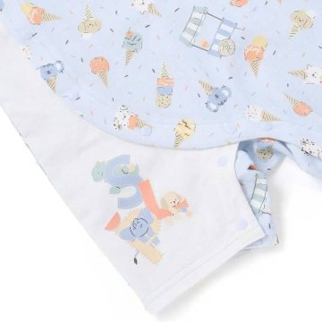 SLAP SLIP baby (スラップスリップ) 「 総柄プリント半袖カバーオール」(80cm)  メール便対応可の画像